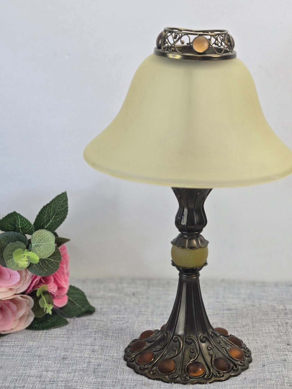 Vintage PartyLite Paris Bronze Tealight‎ Lamp Candle Holder Retro Collection